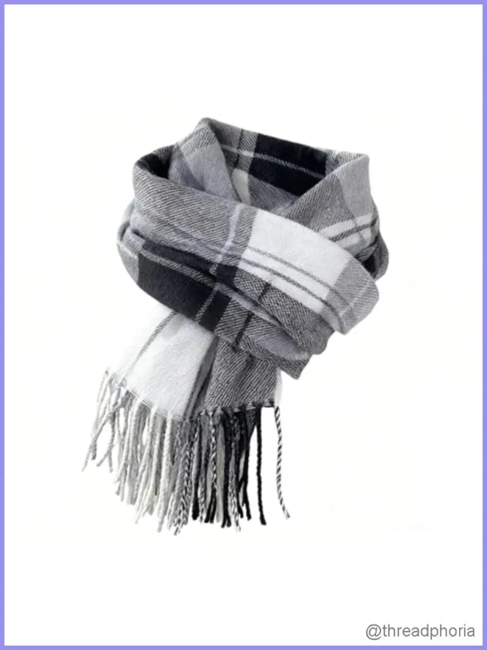 Women's Plaid Winter Scarf - Large Soft Warm Shawl Wrap, 100% Polyester